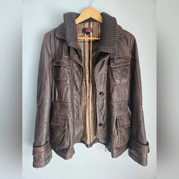DANIER Brown Leather Jacket - Picture 9 of 15